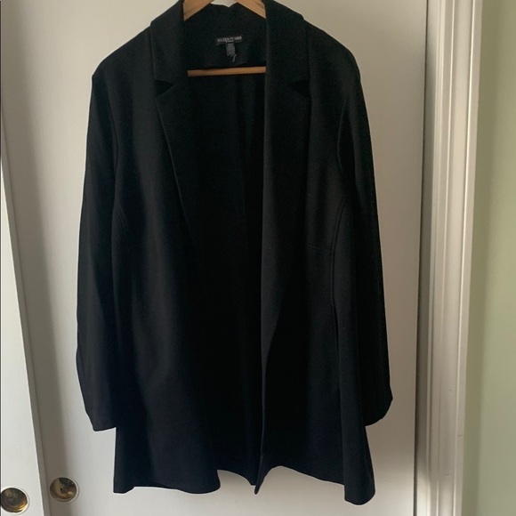 Eileen Fisher Open Front Stretchy Jersey Knit Blazer 2X - Picture 1 of 9
